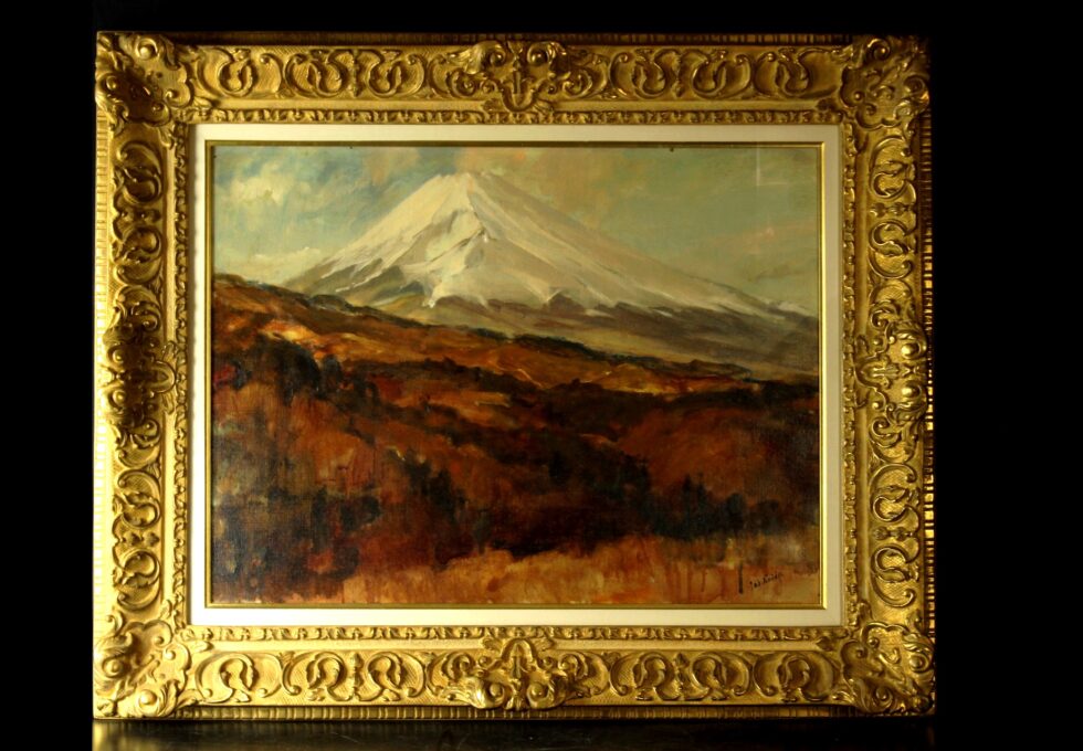 洋画家 小出 三郎 筆 『富士山 (裾野より)』