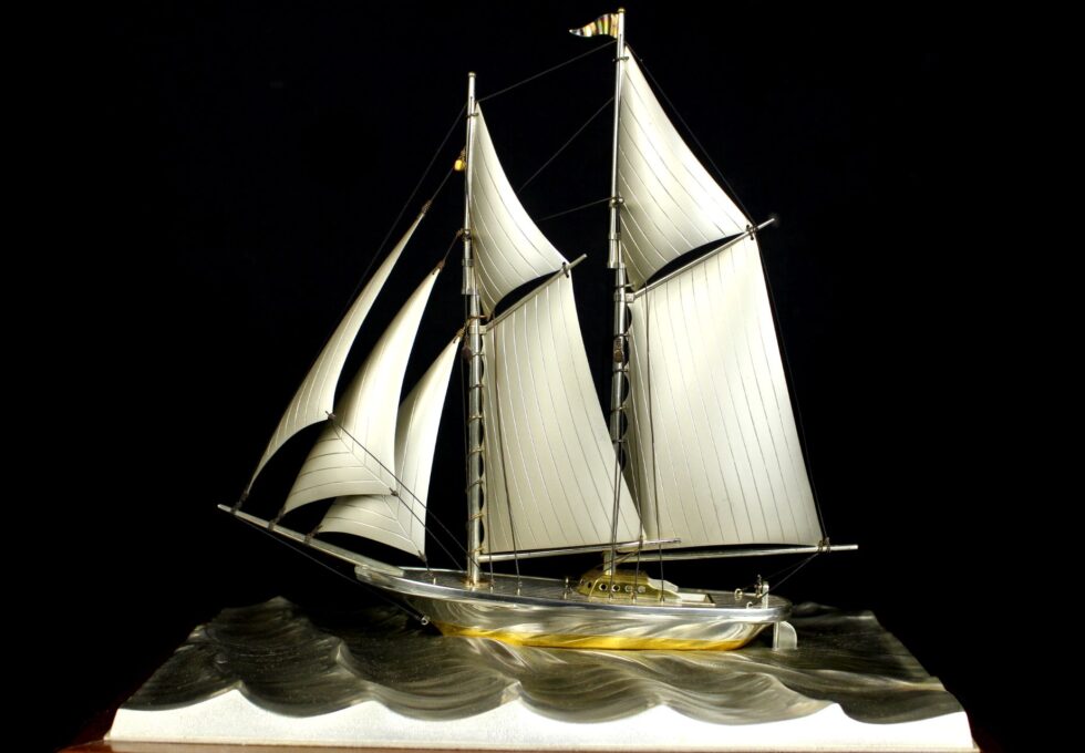 金工師 関 武比古 作 STERLING 銀980 船 帆船 ヨットを買取させていただきました。
