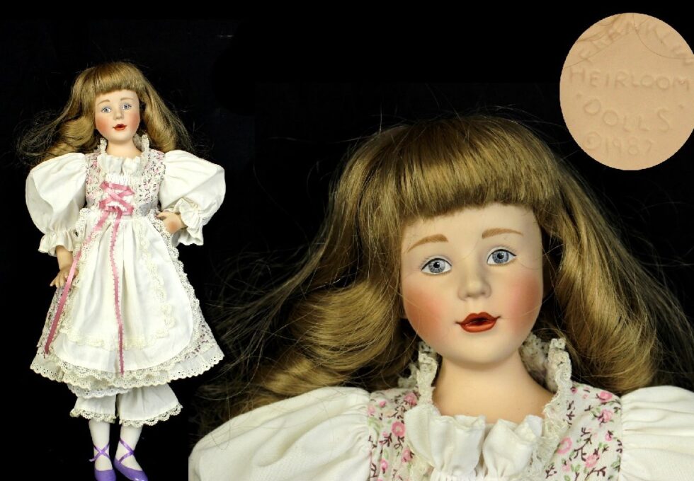 西洋美術 FRANKLIN HEIRLOOM DOLLS ビスクドール 陶人形 高43.5㎝ を買取させていただきました。