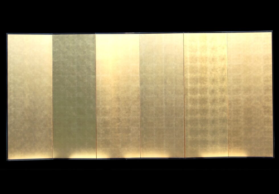 高級屏風 大喜印 金屏風 六曲一隻 半双 屏風を買い取りいたしました。