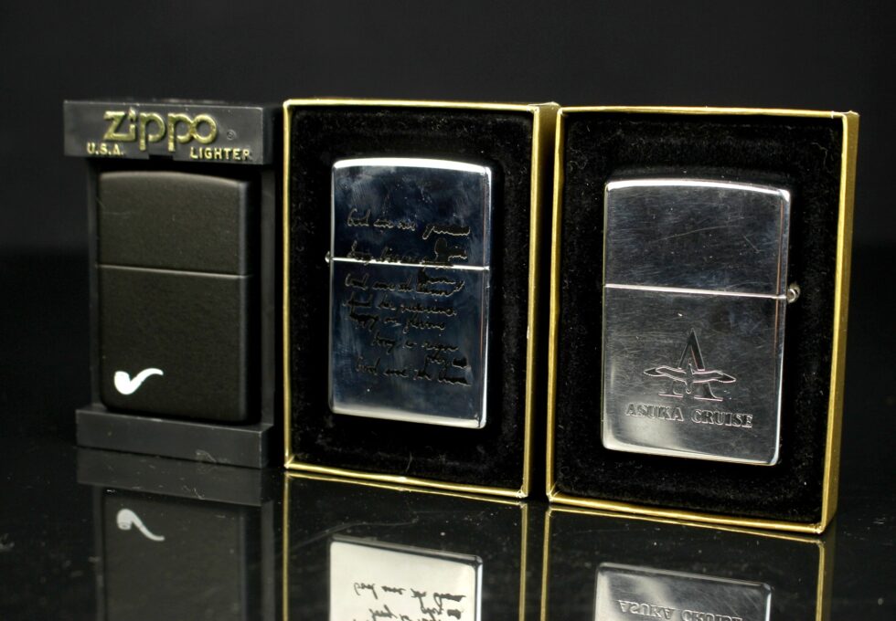 ZIPPO パイプライター ブラックマット タケオキクチ ASUKA CRUISE オイルライター3点 を買取りいたしました。
